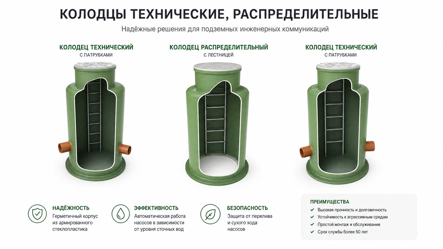 Колодцы — конструкция и характеристики