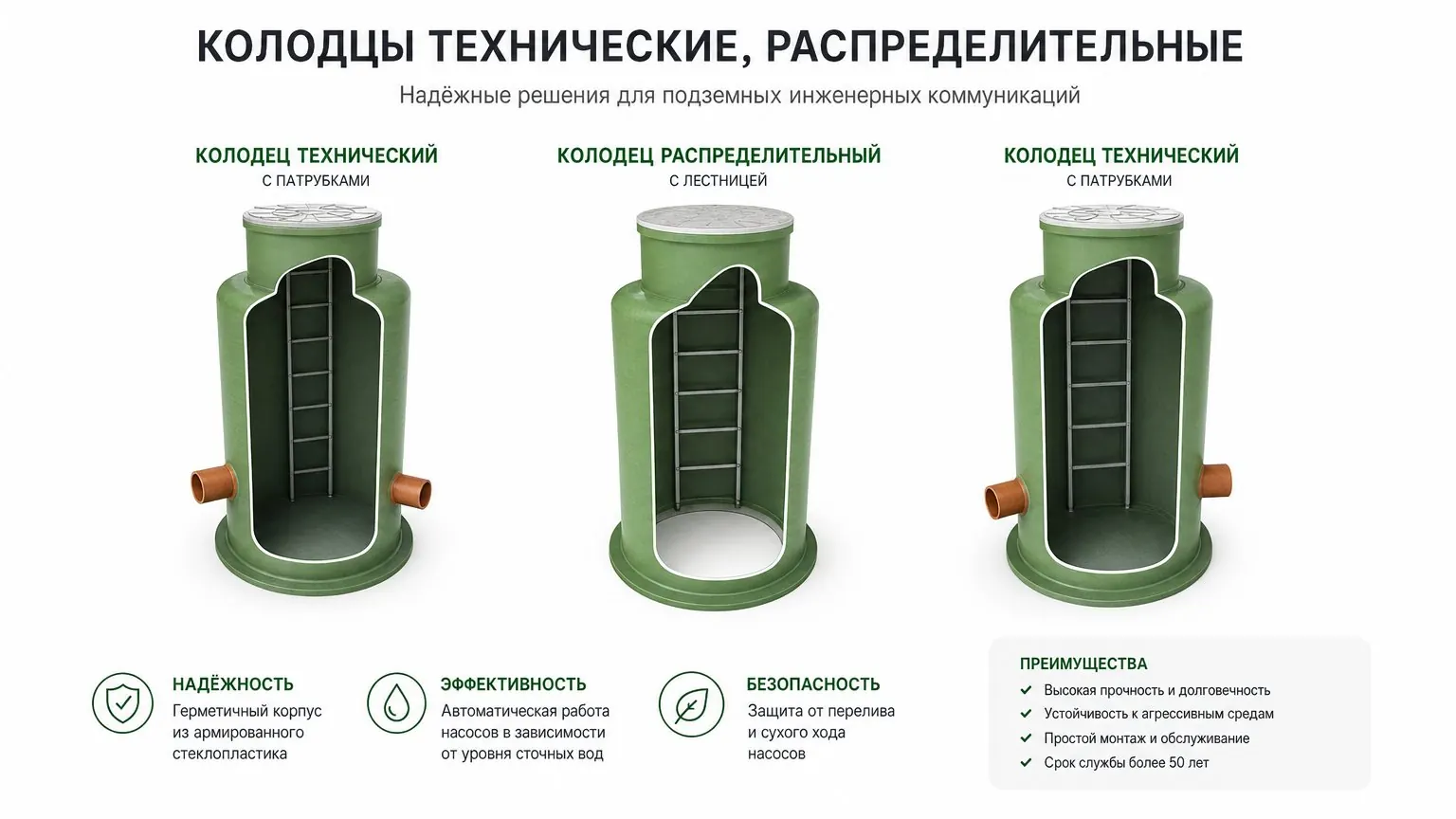 Колодцы — конструкция и характеристики